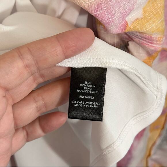 Torrid Skirt Set Womens Size 2 Pink Floral Print Tie Dye Crop Off Shoulder NWT - Picture 15 of 16